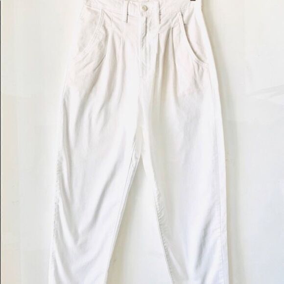 Levi's Premium Pleated Balloon Leg Women's Pants White Waist Size 27 X 28 New - Picture 4 of 14